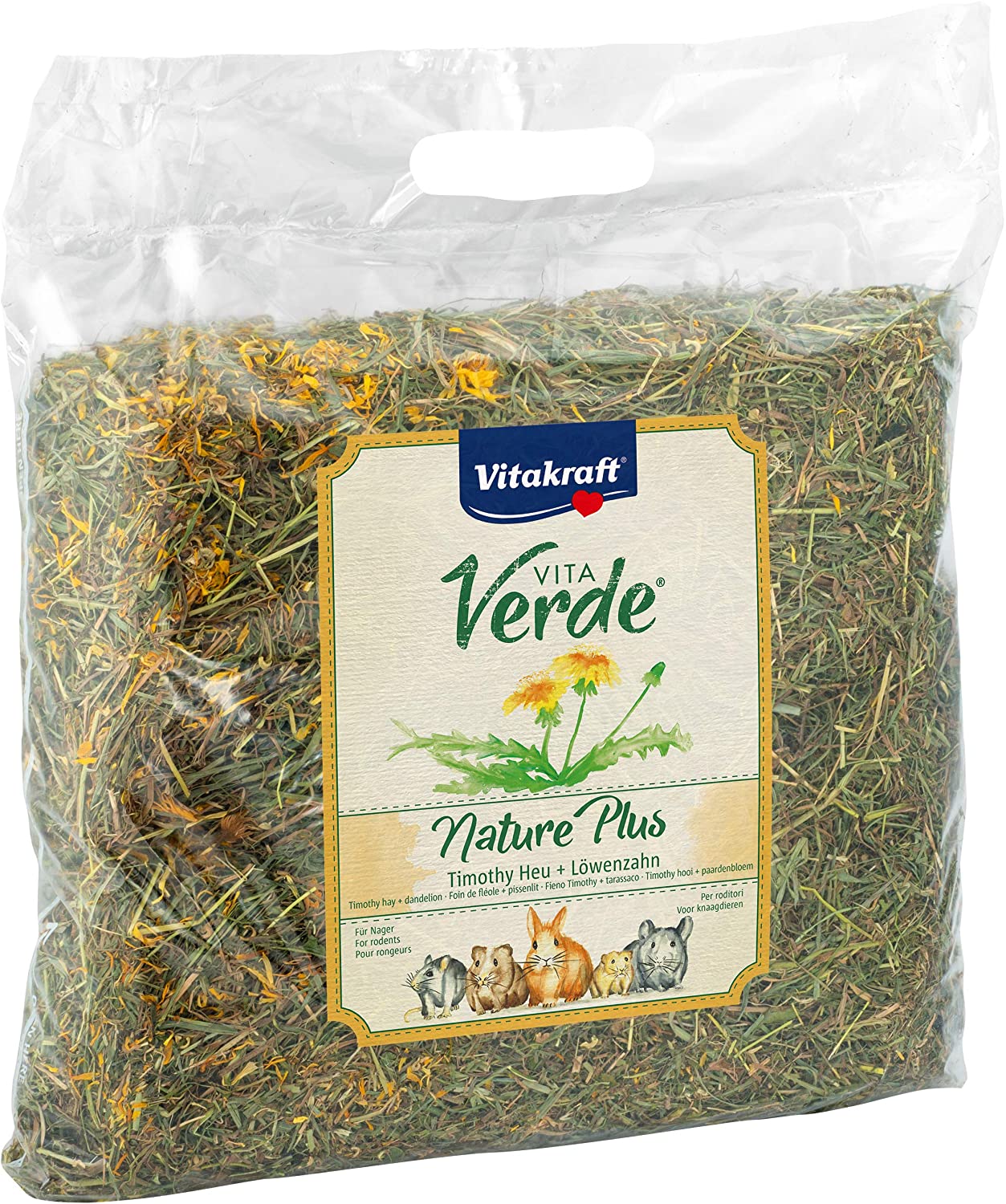 Vitakraft Vita Verde, Nature Plus - Timothy Hay + Dandelion, 500g ***** CURRENTLY OUT OF STOCK *****