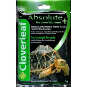 Cloverleaf Absolute Tortoise Wormer + 5% Pro-Strength Reptile Formula, 5g pouch