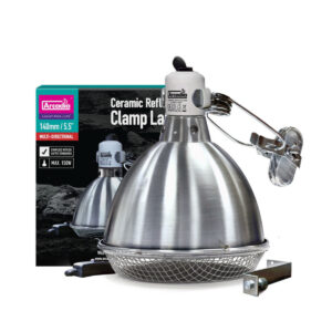 Arcadia Ceramic Reflector Clamp Lamp (E27), 140mm - Stainless Steel